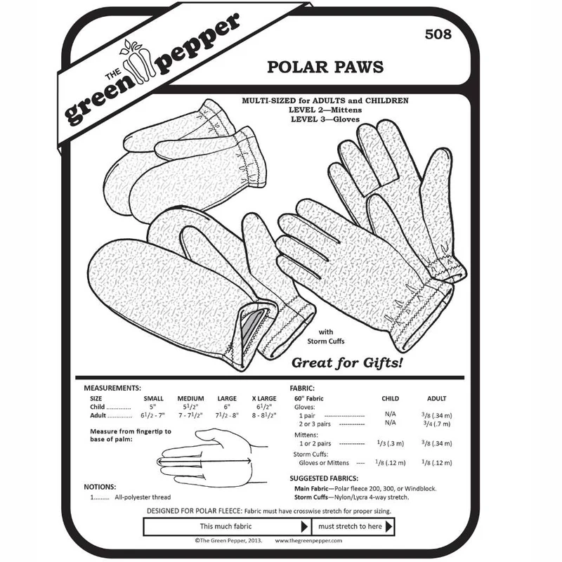 PATRON DE COUTURE PDF | Polar Paws | The Green Pepper