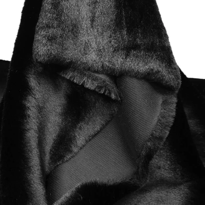 Fausse fourrure ultra douce grande largeur | Noir | Fin de ligne de Canada Goose