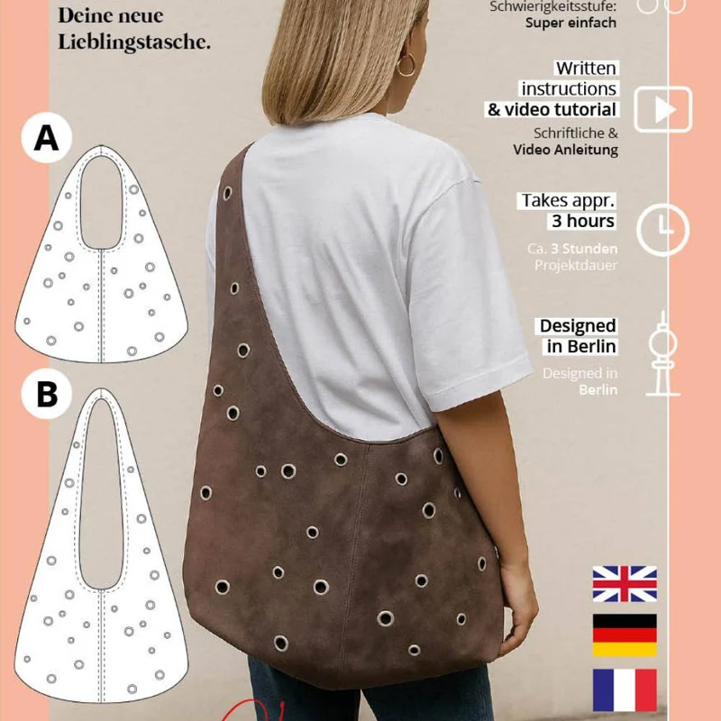Patron de couture PDF | Sac Hobo CLEO | Juliana Martejevs