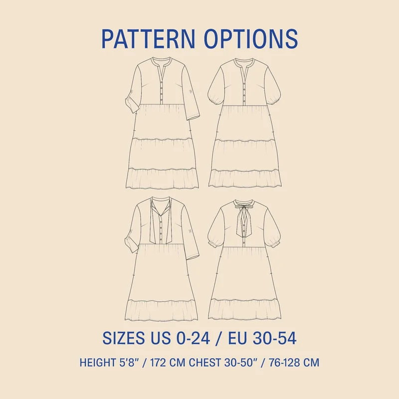 Patron de couture PDF | Robe Freedom | Wardrobe by Me