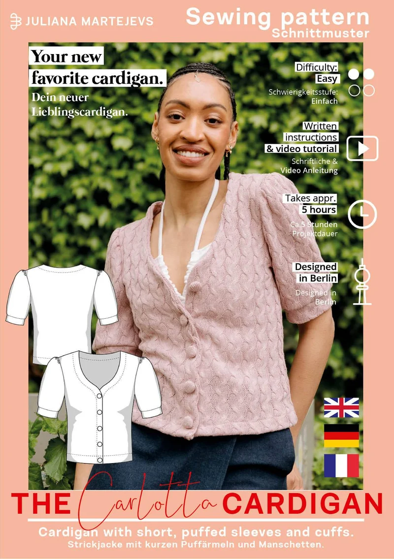 PATRON DE COUTURE PDF | Cardigan Carlotta | Juliana Martejevs