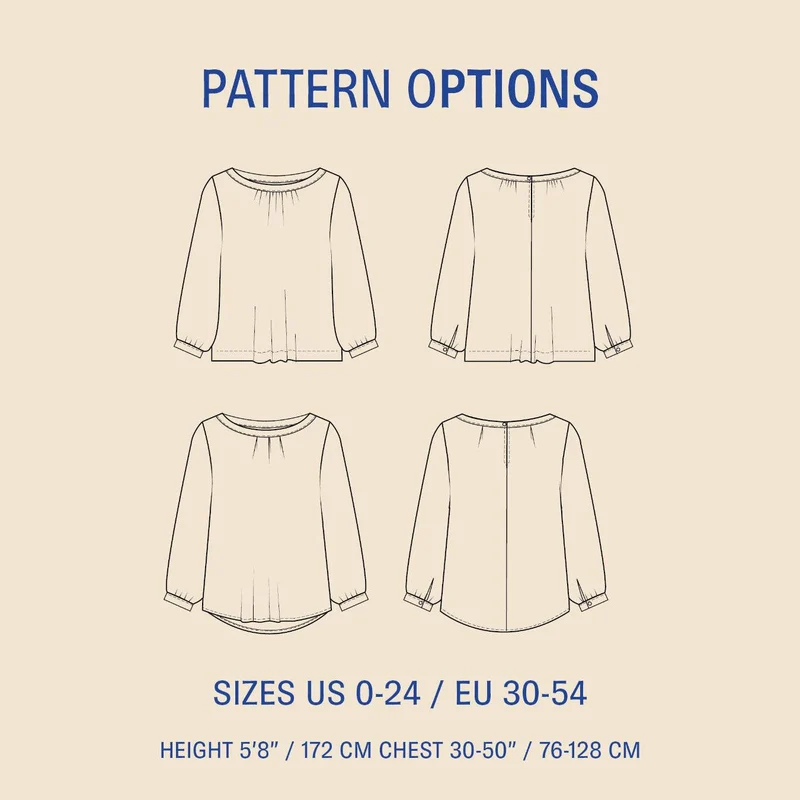 Patron de couture PDF | Blouse Esther | Wardbrobe by Me