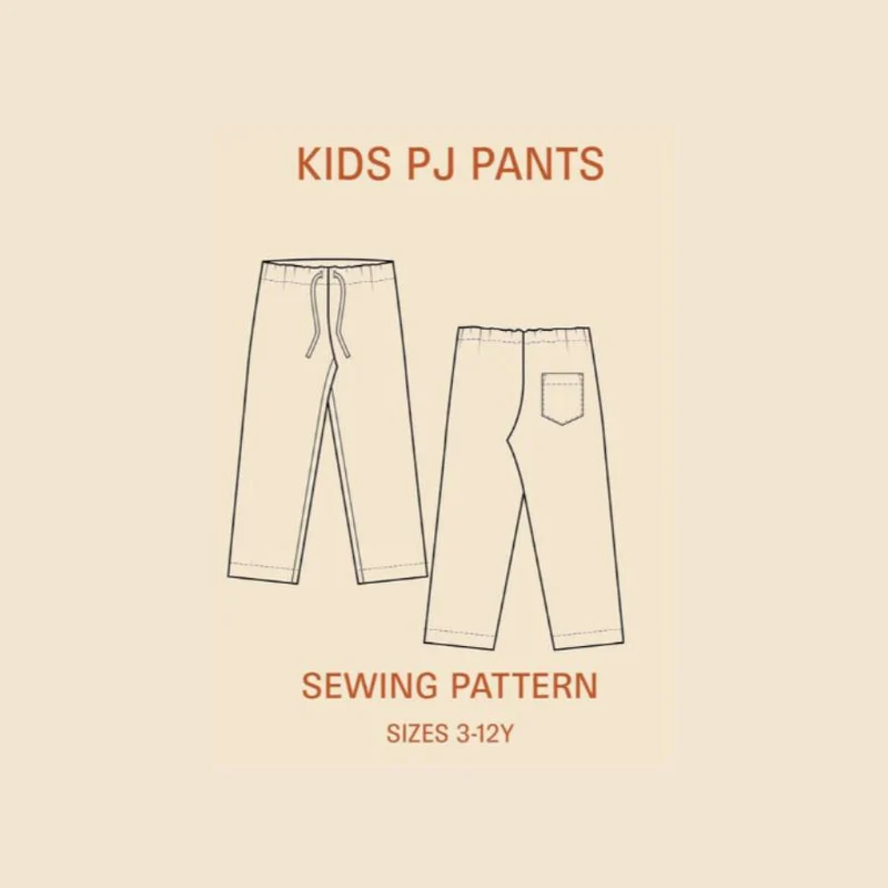 Patron de couture PDF | Pantalon de pyjama enfant | Wardrobe by Me