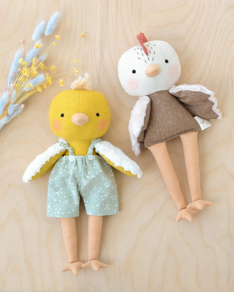 Patron de couture PDF | Peluche Poule / Poulet | Mes Petites Lunes