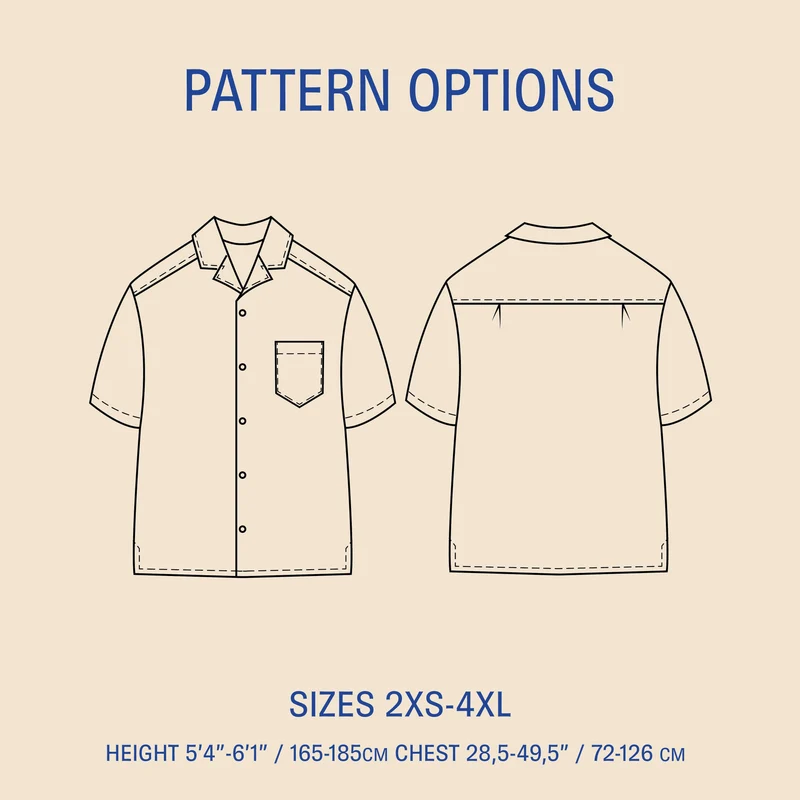 Patron de couture PDF | Chemise tropicale | Wardrobe by Me