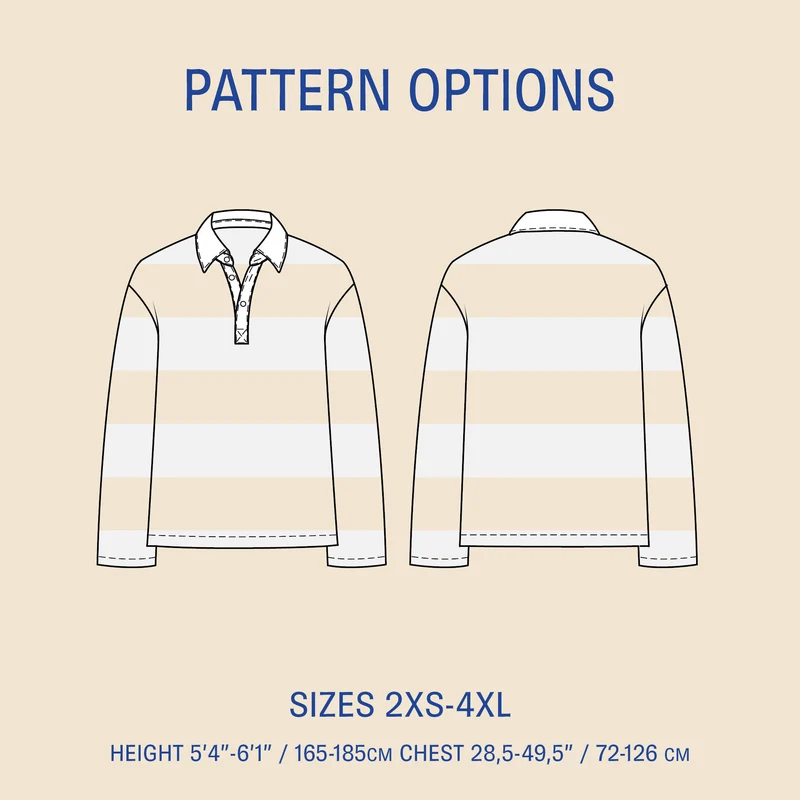 Patron de couture PDF | Polo rugby | Wardobe by Me