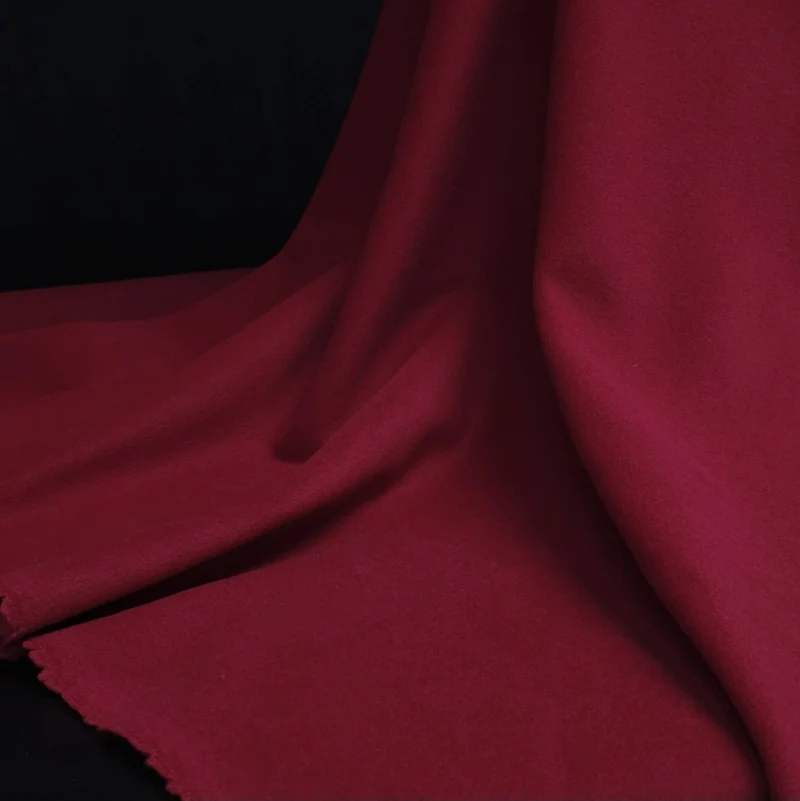 Tissu pour Manteau 100 % Laine | Rouge Classique