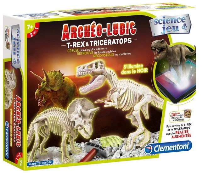 Archéo-ludic : T-rex & Tricératops - French Ed.