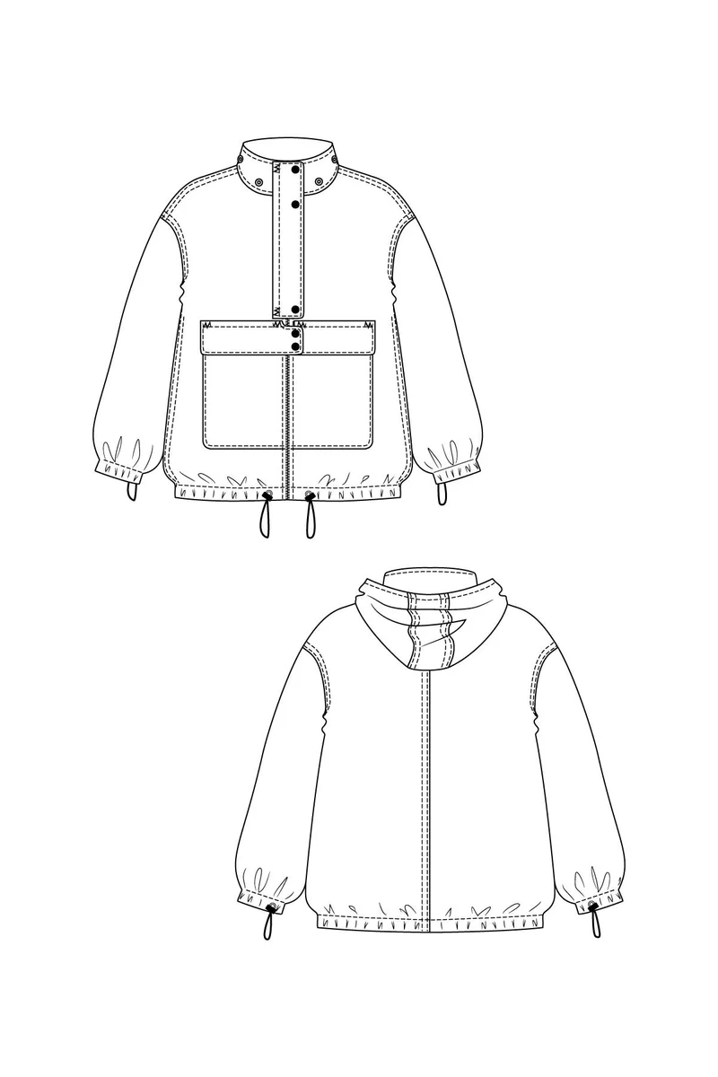 Patron de couture PDF | Veste à capuche Sirkka | Named Clothing