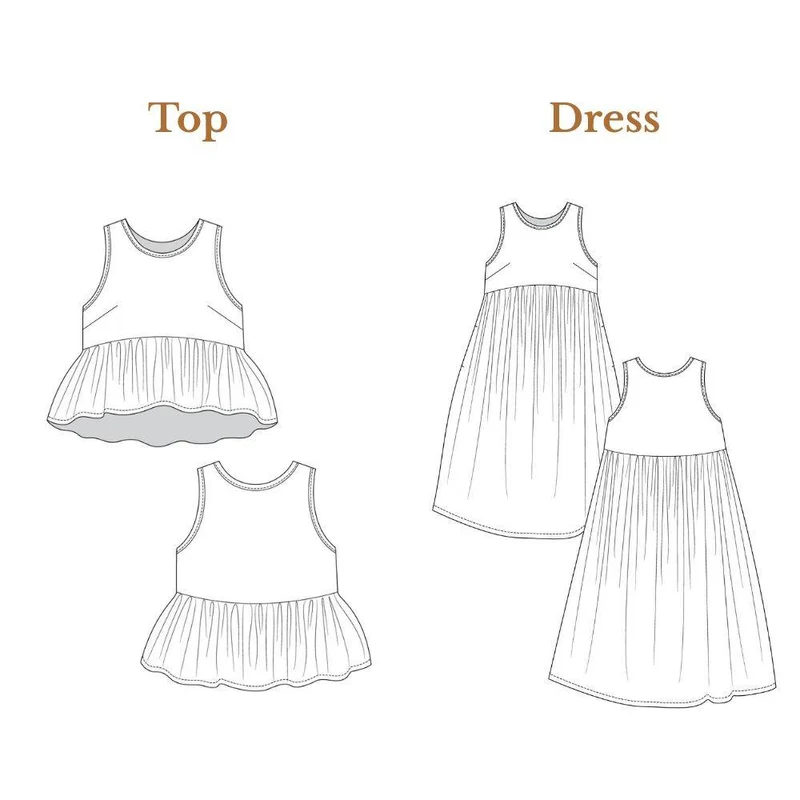 Patron de couture PDF | Robe et Haut Taimi | Named Clothing
