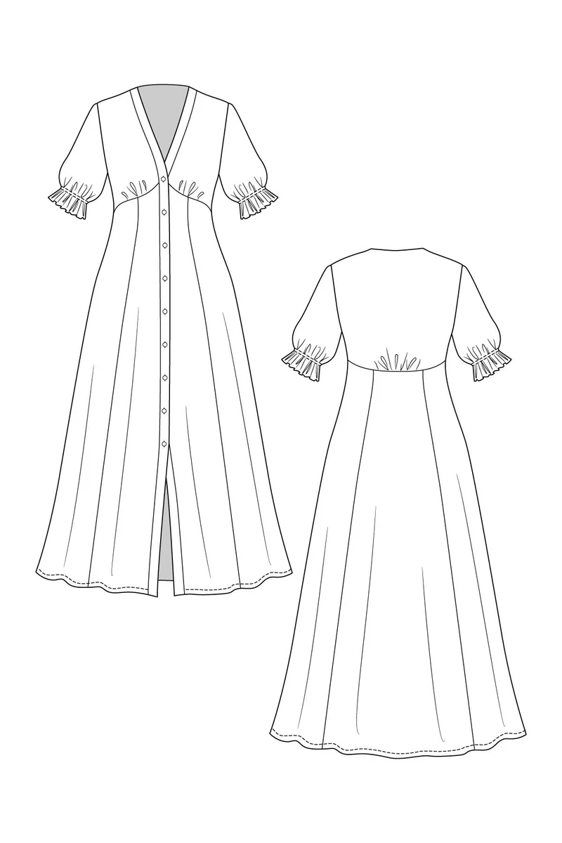 Patron de couture PDF | Robe chemisier Taika | Named Clothing