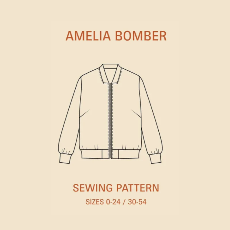 Patron de couture PDF | Veste bomber Amelia | Wardrobe by Me