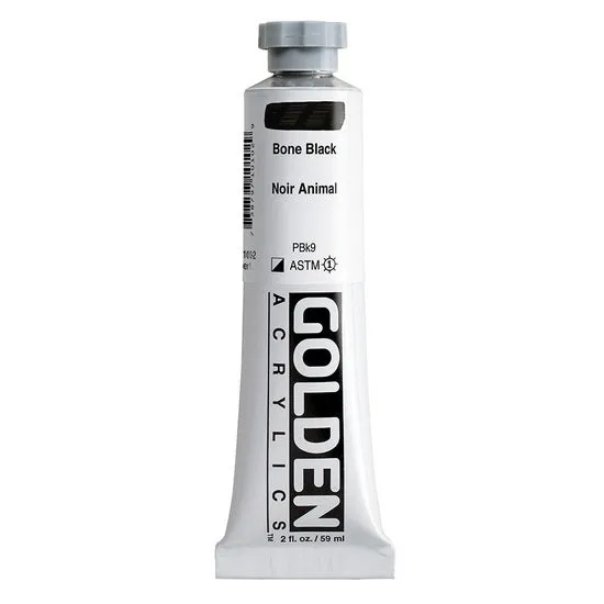 Acrylic heavy body - 2 oz bone black s1