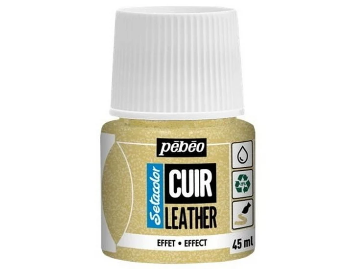 Leather Paint Glitter Gold 45ml