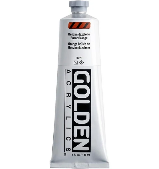 Acrylic heavy body - 5 oz benzimidazolone burnt orange s5