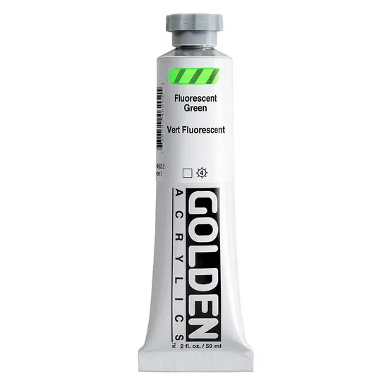 Acrylic heavy body - 2 oz fluorescent green s5