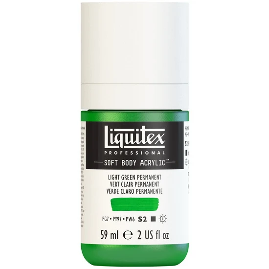 Soft body acrylic - 2oz - light green permanent - s2