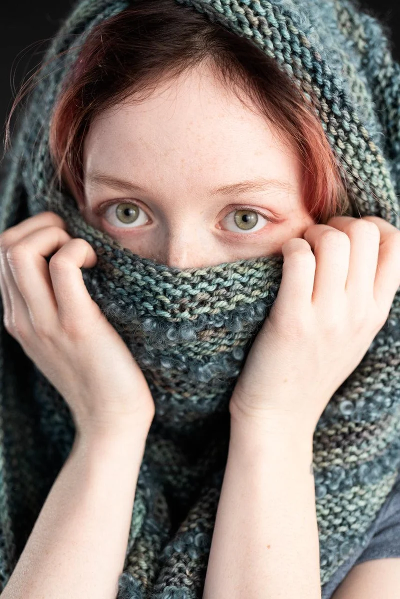 Boucles à l'Horizon'' Shawl Free Knitting Pattern