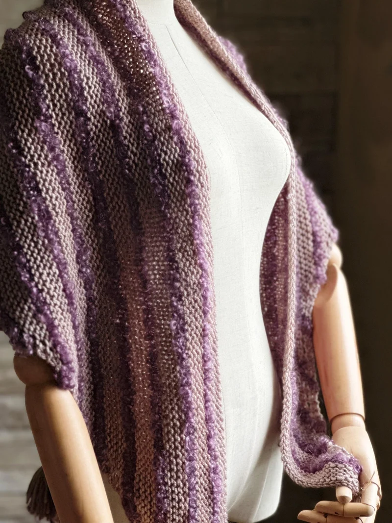 Boucles à l'Horizon'' Shawl Free Knitting Pattern