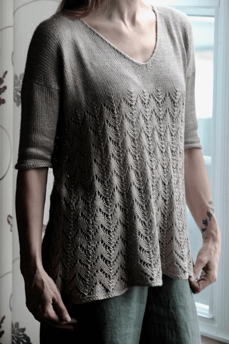 Grace Silk Tee Free Knitting Pattern