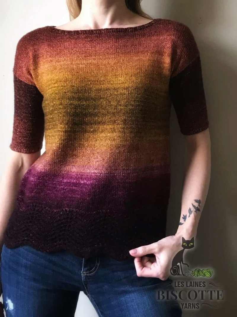 Metamorphic Tee Free Knitting Pattern