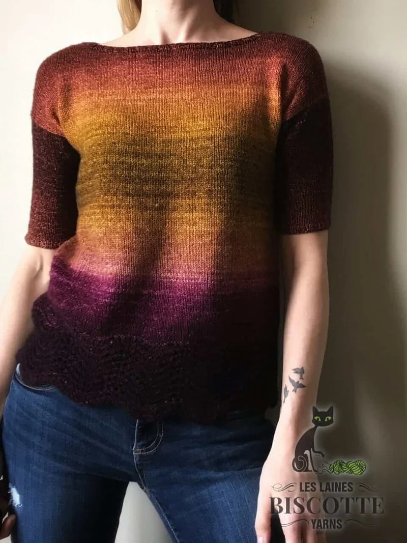 Metamorphic Tee Free Knitting Pattern