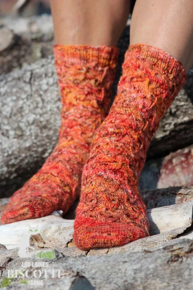 Flames of Bonfire - Free Sock Pattern