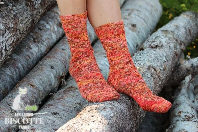 Flames of Bonfire - Free Sock Pattern