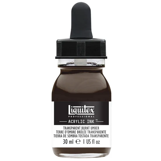 Acrylic Ink Transparent Burnt Umber- 30ml