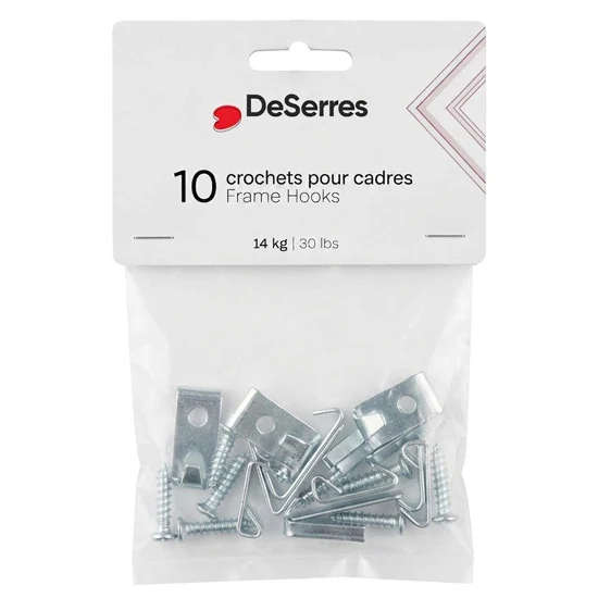 Pack of 10 Picture Hooks 30lbs