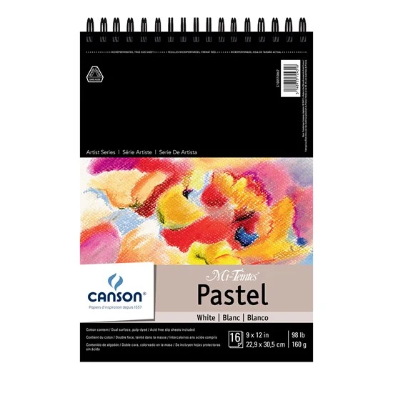 Spiral sketchbook - mi-teintes - 80lb - 9x12in - white (24s)