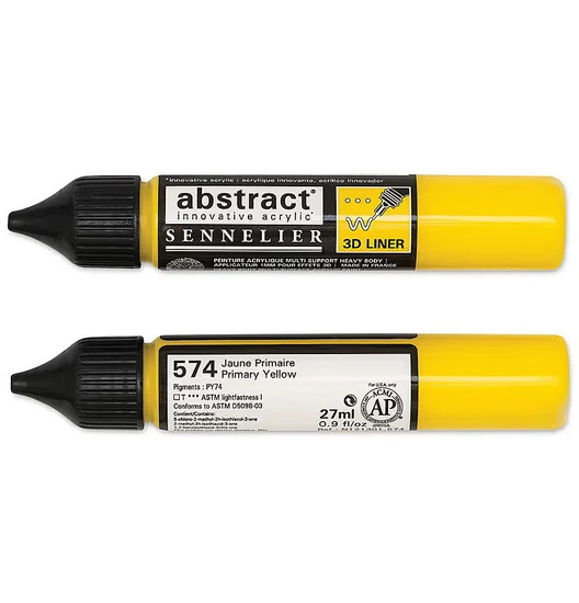 Acrylic marker - abstract - 27ml - primary yellow