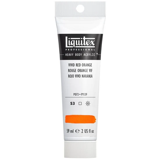 Acrylic hb - 2oz - vivid red orange - s3