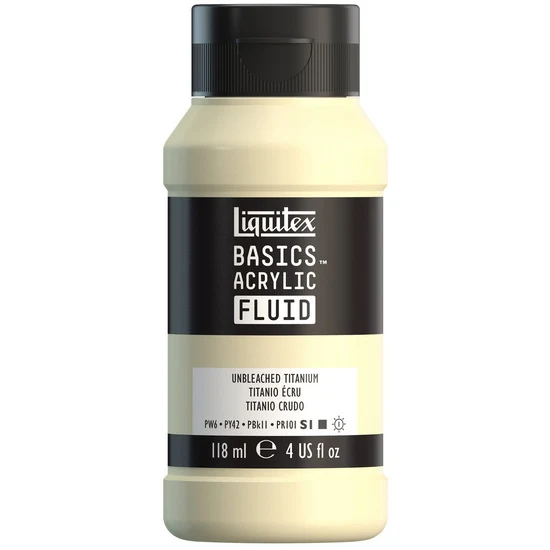 Basics fluid acrylic - 4oz - unbleached titanium