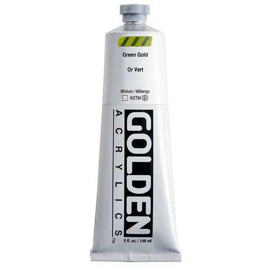 Acrylic heavy body - 5 oz green gold s7