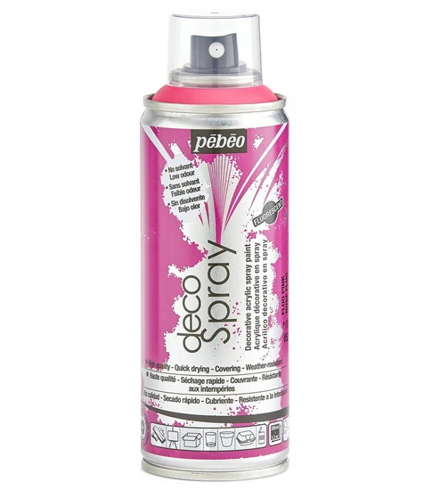 Acrylic spray - décospray - 200ml - fluo pink