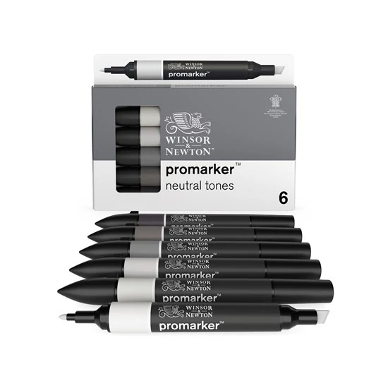 Set of 6 Promarker Neutral Tones