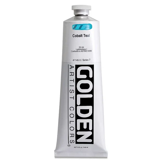 Acrylic heavy body - 5 oz cobalt teal s7