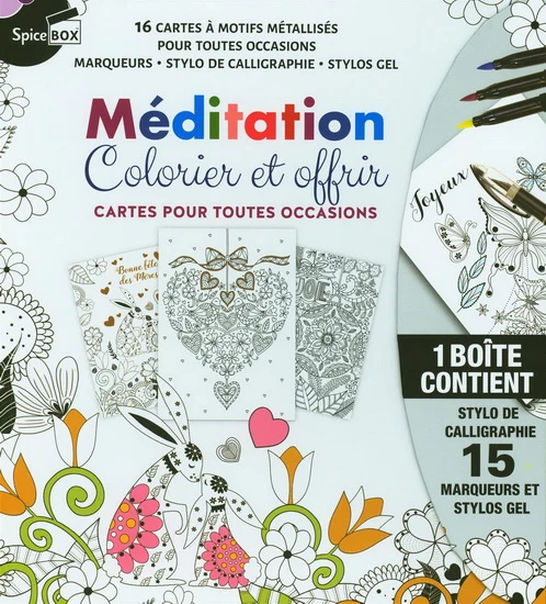 Méditation : Colorier et offrir : Cartes pour toutes occasions