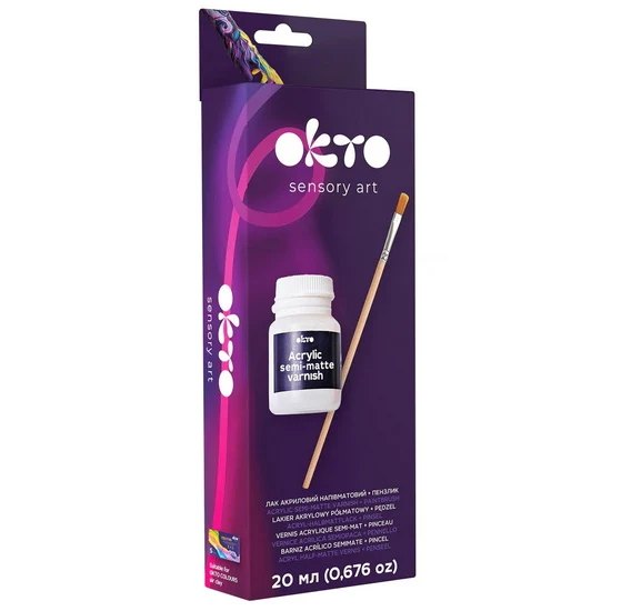 Ens. vernis acrylique semi-mat et pinceau