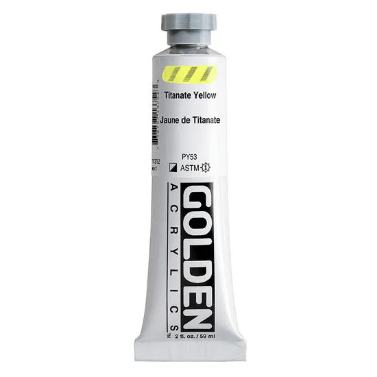 Acrylic heavy body - 2 oz titanate yellow s1