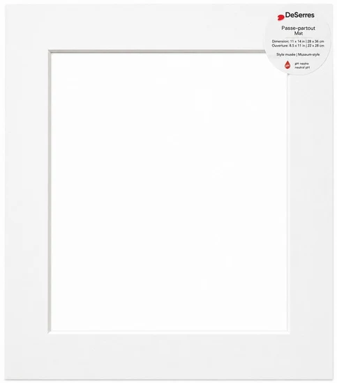 Mat White 11x14/8.5x11"