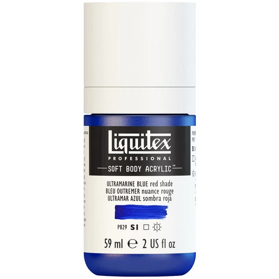 Soft body acrylic - 2oz - ultramarine blue red shade - s1