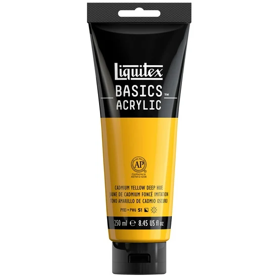 Basics acrylic - 8oz - cadmium yellow deep hue
