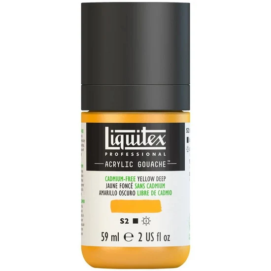 Acrylic gouache - 2oz - cadmium free yellow deep - s2