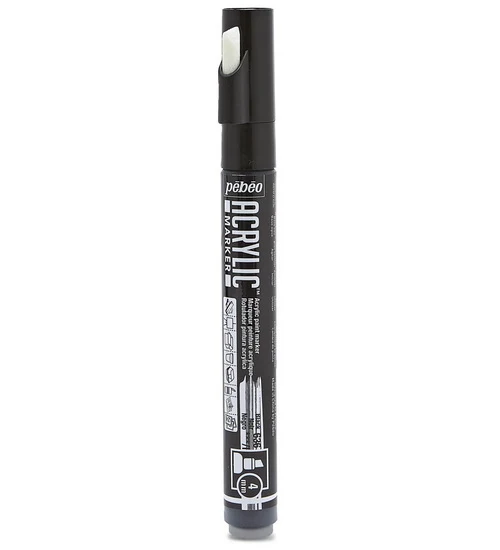 Acrylic marker - decomarker - chisel 4mm - black
