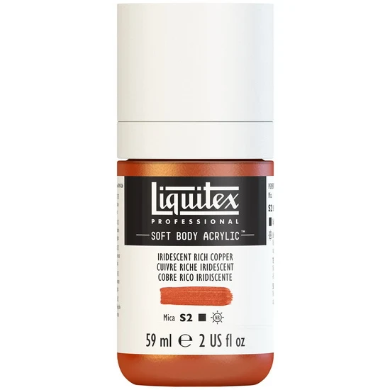 Soft body acrylic - 2oz - iridescent rich copper - s2
