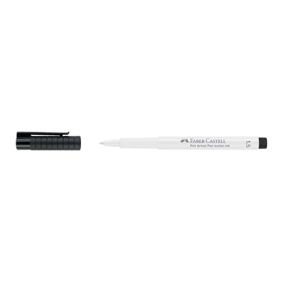 Pitt brush tip marker 1.5mm white