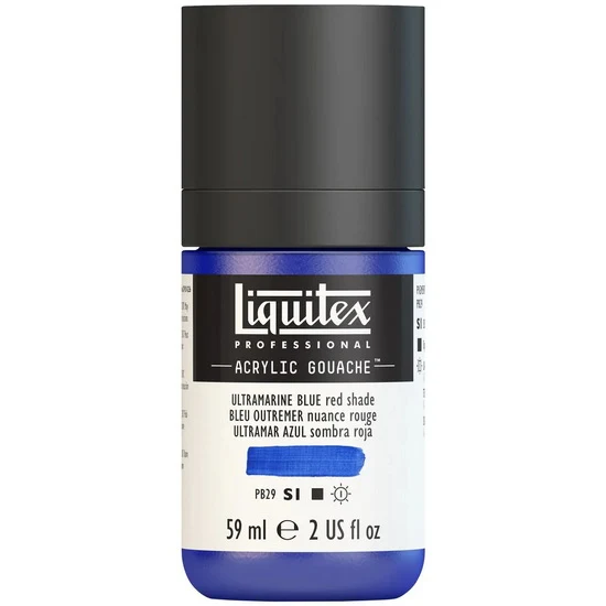 Acrylic gouache - 2oz - ultramarine blue red shade - s1