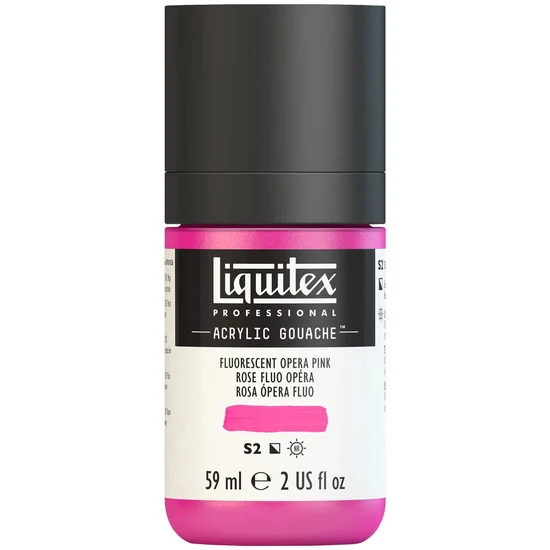 Acrylic gouache - 2oz - fluorescent pink - s2